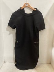 HOBBS SASCHA SHIFT DRESS BLACK WITH SIDE ZIP POCKETS SIZE 10 RRP- £169