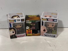 3 X ASSORTED COLLECTABLES TO INCLUDE POP! HEROES WONDER WOMAN VINYL FIGURE