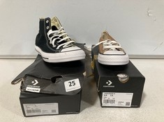 CONVERSE PUMPS HOT TEA SIZE 5.5 TO INCLUDE CONVERSE WIDE HI-TOPS BLACK/WHITE SIZE 6