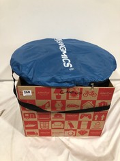 BOX OF ASSORTED CAMPING ITEMS TO INCLUDE OUTSETTER 300GSM SINGLE SLEEPING BAG