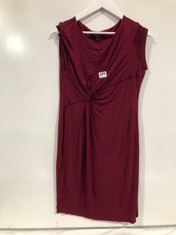 PHASE EIGHT SHORT SLEEVE MIDI DRESS WINE SIZE 16