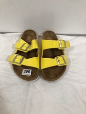 BIRKENSTOCK ARIZONA TWO STRAP SANDALS BRIGHT YELLOW SIZE 41