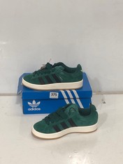 ADIDAS CAMPUS 00'S TRAINERS GREEN/BLACK SUEDE SIZE 4