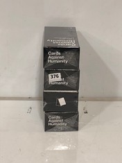 4 X CARDS AGAINST HUMANITY A PARTY GAME FOR HORRIBLE PEOPLE AGES 17+