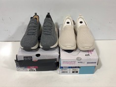 SKECHERS GO-WALK TRAINERS NATURAL SIZE 5 TO INCLUDE SKECHERS BOB SPA 2 TRAINERS GREY SIZE 5.5