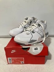 NIKE AIR FLIGHT 89 TRAINERS WHITE/WHITE-WOLF GREY SIZE 4