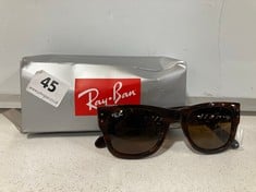 RAY BAN 0840S MEGA WAYFARER SUNGLASSES BROWN IN CASE RRP- £103