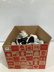 BOX OF ASSORTED KIDS FOOTWEAR TO INCLUDE VANS SLIP-ON PUMPS PINK CHECK SIZE 13