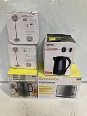 5 X ASSORTED ITEMS TO INCLUDE DAEWOO 2 SLICE TOASTER