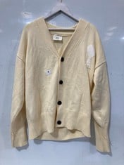 AMI ALEXANDER MATTIUSSI BUTTON UP KNIT CARDIGAN CREAM SIZE XL RRP- £375