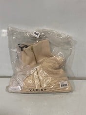 VARLEY TARA POINTELLE HALF ZIP KNIT SWEATER NATURAL SIZE XS RRP- £114