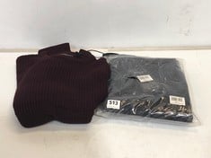 BRAVE SOUL CREW NECK KNIT JUMPER OXBLOOD SIZE M TO INCLUDE BRAVE SOUL JOGGERS RICH NAVY/CHARCOAL MARL SIZE LG