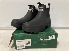 BARBOUR NIMBUS CHUNKY WELLINGTON BOOT BLACK SIZE 4