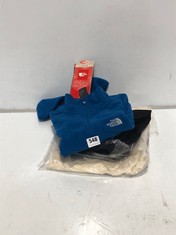 5 X ASSORETD CLOTHING TO INCLUDE NORTH FACE 1/4 ZIP FLEECE TOP BLUE SIZE S/P