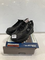 SKECHERS SAFETY TRAINERS BLACK SIZE 7.5