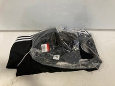 3 X ASSORTED CLOTHING TO INCLUDE ADIDAS ZIPPED TRACK JACKET BLACK/WHITE SIZE LG