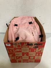 BOX OF ASSORTED BAGS TO INCLUDE BABY PINK BACKPACK