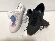 SKECHERS TRAINERS BLACK SIZE 7 TO INCLUDE SKECHERS TRAINERS WHITE SIZE 7