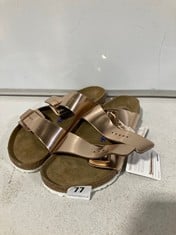 BIRKENSTOCK ARIZONA SOFT FOOTBED NATURAL LEATHER METALLIC COPPER SANDALS SIZE 43 RRP- £95