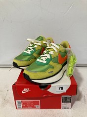 NIKE PHOENIX WAFFLE TRAINERS CHLOROPHYLL/SAFETY ORANGE SIZE 4.5