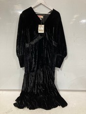 LA GALERIA ELEFANTE VELOR LONG SLEEVE MAXI DRESS BLACK SIZE M/L RRP- £265