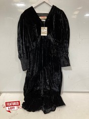 LA GALERIA ELEFANTE VELOR LONG SLEEVE MAXI DRESS BLACK SIZE M/L RRP- £265