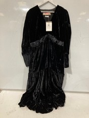 LA GALERIA ELEFANTE VELOR LONG SLEEVE MAXI DRESS BLACK SIZE M/L RRP- £265