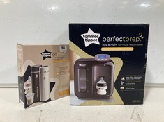 TOMMEE TIPPEE PERFECT PREP DAY & NGHT FORMULA FEED MAKER TO INCLUDE TOMMEE TIPPEE GO PREP PORTABLE FORMULA FEED MAKER SET