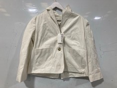 JAEGER SINGLE BREASTED CROPPED JACKET IVORY SIZE 12 RRP- £99