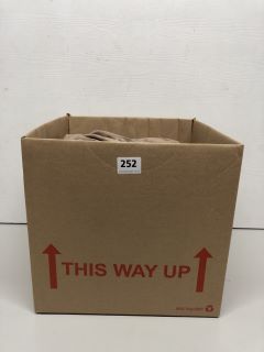 BOX OF MENS AND WOMENS UNSEALED CLOTHING