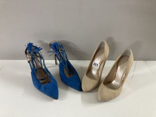 TWO PAIRS OF HEELS TO INCLUDE KAREN MILLEN SIZE 36