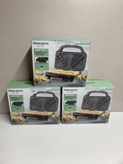 3 X PROGRESS SANDWICH TOASTERS