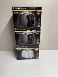 3 X RUSSELL HOBBS TOASTERS