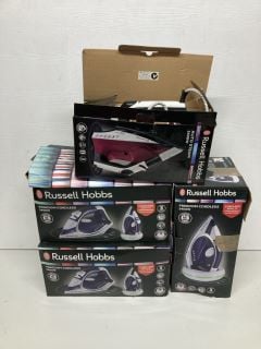 ASSORTED RUSSELL HOBBS STEAM IRONS