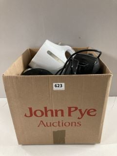 BOX OF ASSORTED HOUSEHOLD ELECTRICAL APPLIANCES