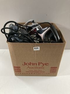 BOX OF ASSORTED HOUSEHOLD ELECTRICAL APPLIANCES