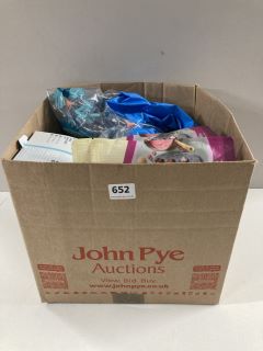 BOX OF MENS AND WOMENS ASSORTED UNSEALED CLOTHING