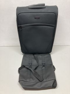 CARRY ON SUITCASE AND A RAINS SHOULDER BAG