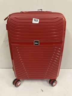 OLEY RED CARRY ON HARD SHELL SUITCASE