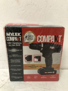 MYLEK COMPAKT+ 18V CORDLESS LI-ION DRILL