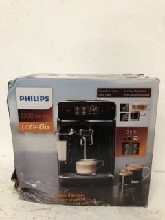 PHILIPS 2200 SERIES LATTE GO COFFEE MACHINE RRP: £319