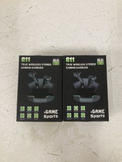 2 X TRUE WIRELESS STEREO GAMING EARBUDS +GAME SPORTS