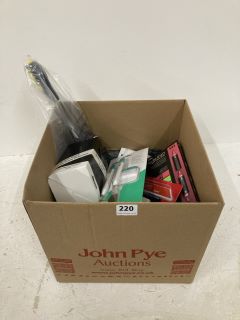 BOX OF ASSORTED ITEMS INC LONG REACH SCREWDRIVER