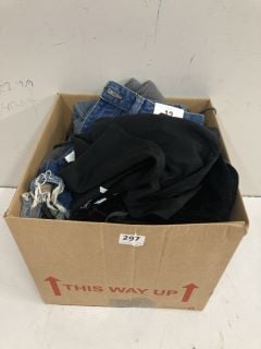 BOX OF ASSORTED CLOTHING INC DENIM CO JEANS