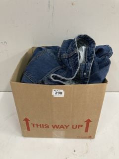 BOX OF ASSORTED ITEMS INC JEANS