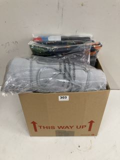 BOX OF ASSORTED ITEMS INC BED SETS