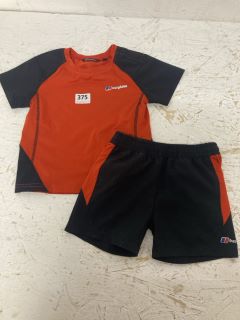 BERGHAUS BABY MATCHING CLOTHES SET SIZE : 9-12 MONTHS