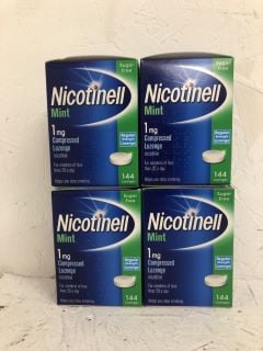 4 X NICOTINELL MINT 1MG COMPRESSED LOZENGE (BBE 10/2024)