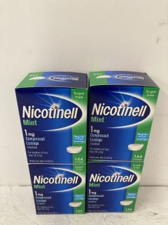 4 X NICOTINELL MINT 1MG COMPRESSED LOZENGE (BBE 10/2024)