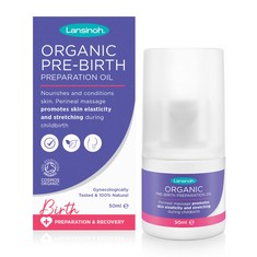 18 X LANSINOH ORGANIC PRE-BIRTH PREPARATION OIL - 50ML BOTTLE PERINEAL MASSAGE OIL, PREGNANCY MATERNITY MASSAGE OIL TO HELP PREVENT TEARS EPISIOTOMY DURING LABOUR AIDS POSTNATAL RECOVERY.